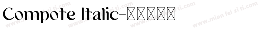 Compote Italic字体转换
